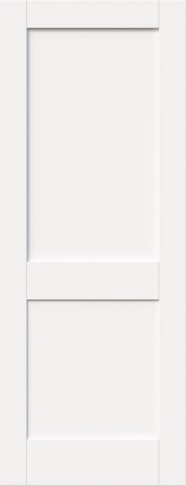 Modern Shaker 2 Panel White - Prefinished FD30 Fire Door Set