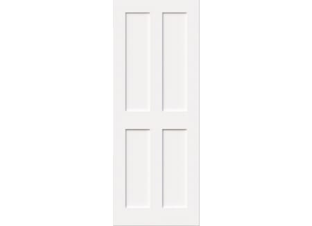 Victorian Shaker 4 Panel White - Prefinished FD30 Fire Door Set