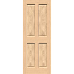 Traditional Victorian 4 Panel Oak - Prefinished FD30 Fire Door Set