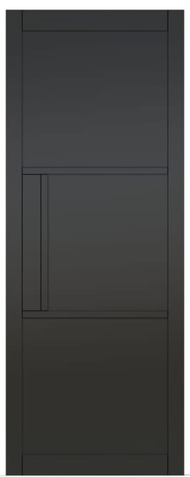 Heritage 3 Panel Black FD30 Fire Door Set