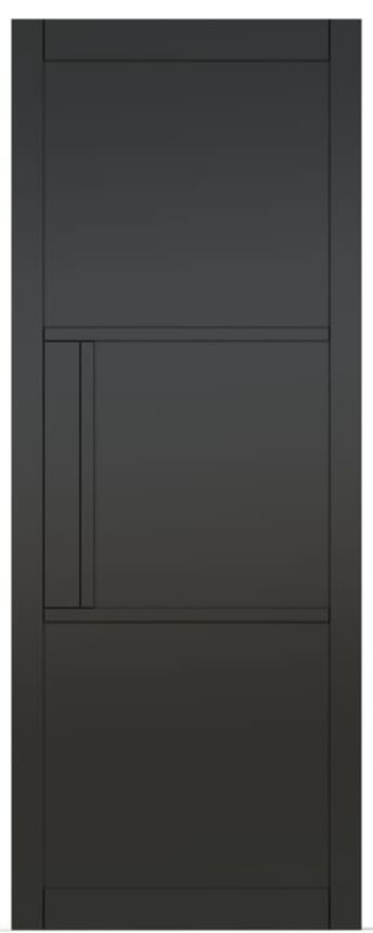 Heritage 3 Panel Black FD30 Fire Door Set