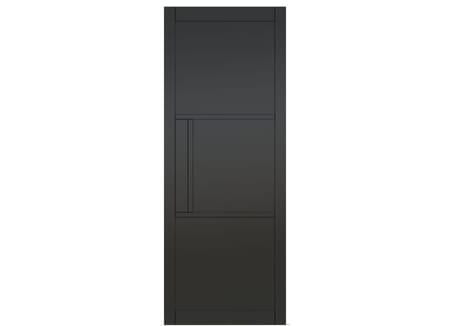 Heritage 3 Panel Black FD30 Fire Door Set