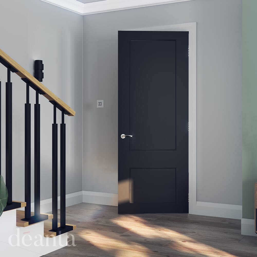 Sandringham Black Prefinished FD30 Fire Door Set