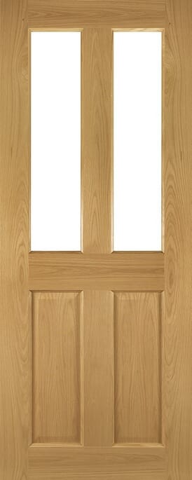 Bury Oak Glazed Prefinished FD30 Fire Door Set