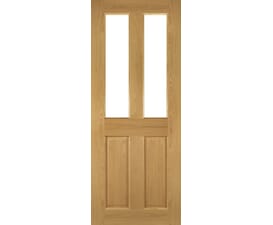 Bury Oak Glazed Prefinished FD30 Fire Door Set