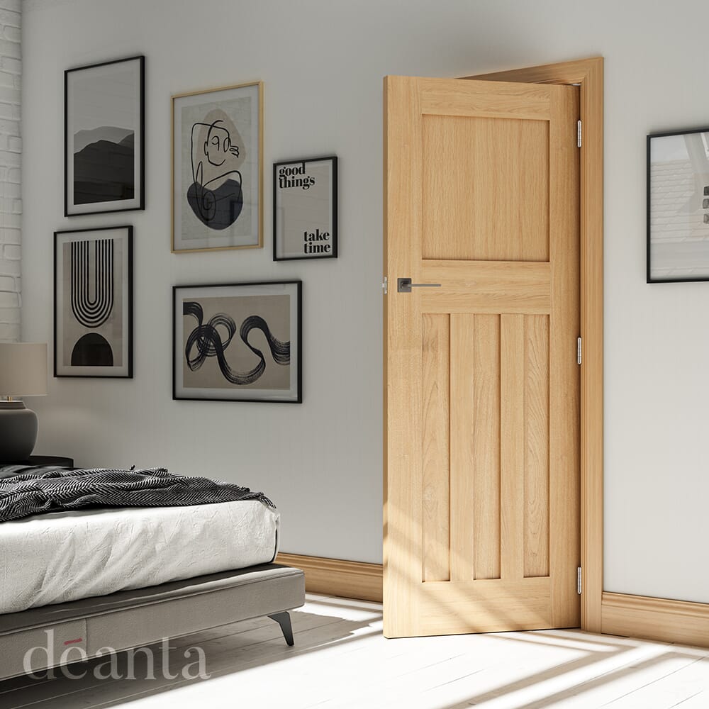 Cambridge Oak FD30 Fire Door Set