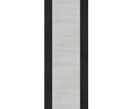 Architectural Flush Light Grey Ash with Dark Grey Edges Prefinished FD30 Fire Door Set
