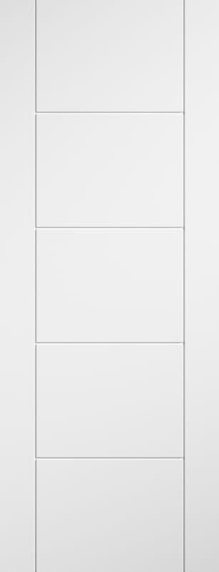 Ladder White Laminate FD30 Fire Door Set