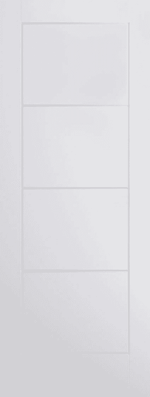 Ladder 4 Panel White Moulded Fire Door Set by LPD