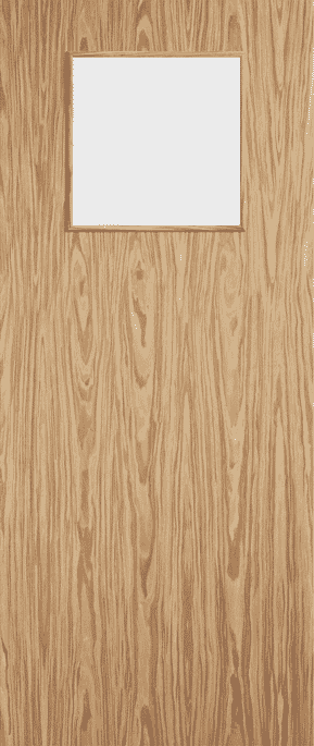 Flush Oak Prefinished 1G Clear Glazed Fire Door Set by LPD