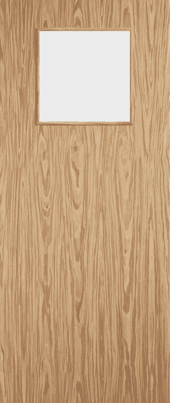 Flush Oak Prefinished 1G Clear Glazed FD30 Fire Door Set