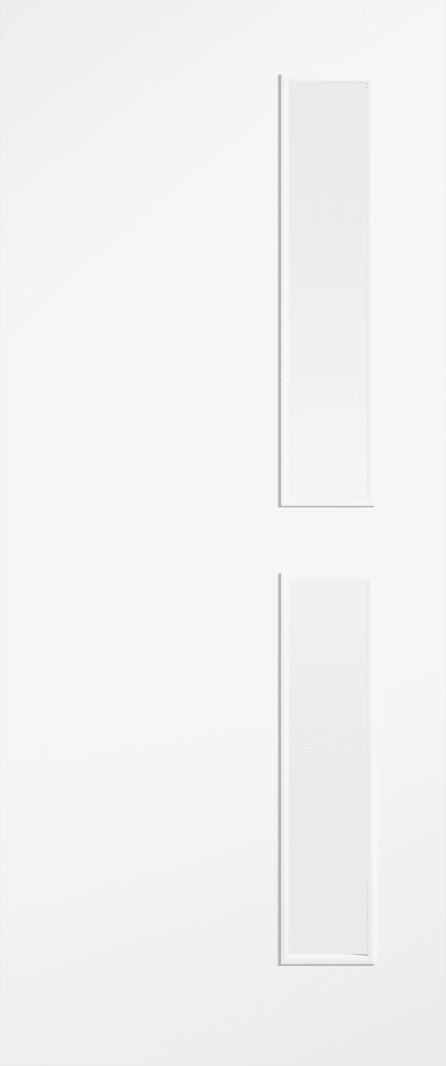 Flush White 16G Clear Glazed FD30 Fire Door Set