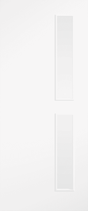 Flush White 16G Clear Glazed Fire Door Set by LPD