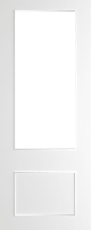 Sandringham White Clear Glazed FD30 Fire Door Set