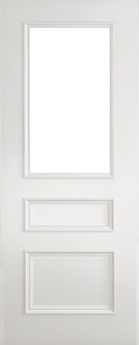 Windsor Clear Glazed White FD30 Fire Door Set