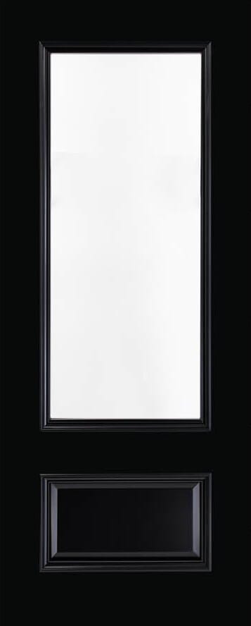 Sandringham Black Clear Glazed Prefinished FD30 Fire Door Set