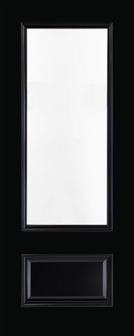 Sandringham Black Clear Glazed Prefinished FD30 Fire Door Set