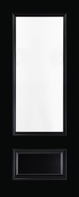 Sandringham Black Clear Glazed Prefinished FD30 Fire Door Set
