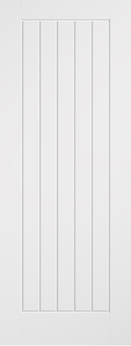 Cottage Smooth White Moulded FD30 Fire Door Set