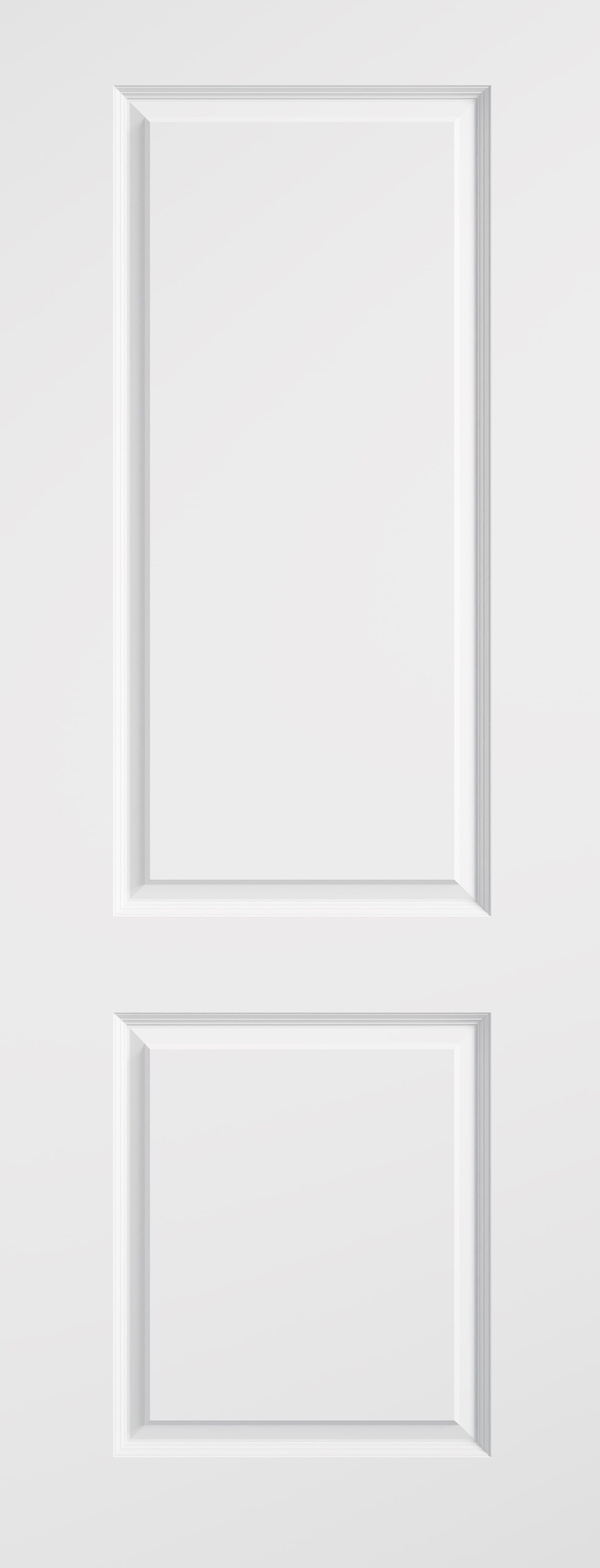 Smooth 2 Panel White Moulded FD30 Fire Door Set