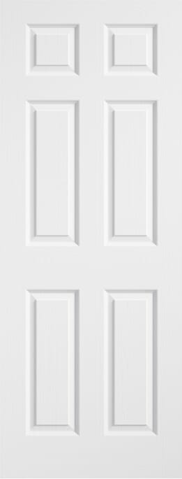 Regency Textured 6 Panel White Moulded FD30 Fire Door Set