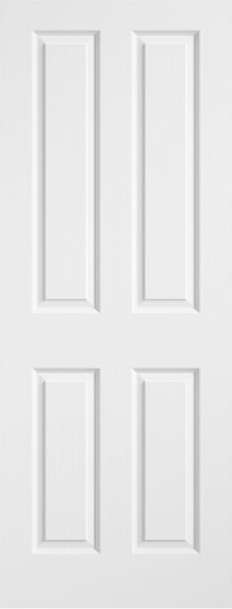 Textured 4 Panel White Moulded FD30 Fire Door Set