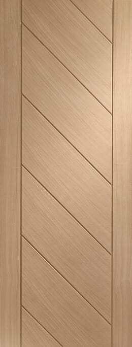 Monza Oak PAS24 Flat Front Door Set