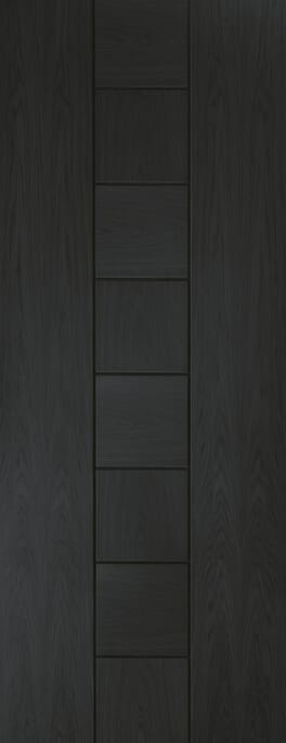 Messina Oak - Black Prefinished FD30S PAS24 Door Set