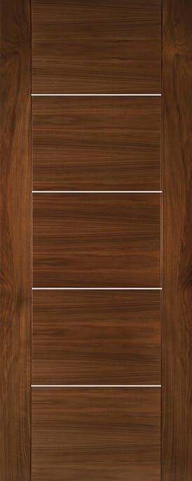 Valencia Walnut - Prefinished PAS24 Flat Front Door Set