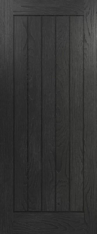 Ely Brushed Black Oak - Prefinished FD30S PAS24 Door Set