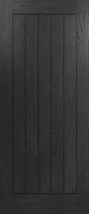 Ely Brushed Black Oak - Prefinished FD30S PAS24 Door Set