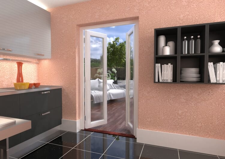 1200mm (4ft) Classic White French Doors - CLIMADOOR