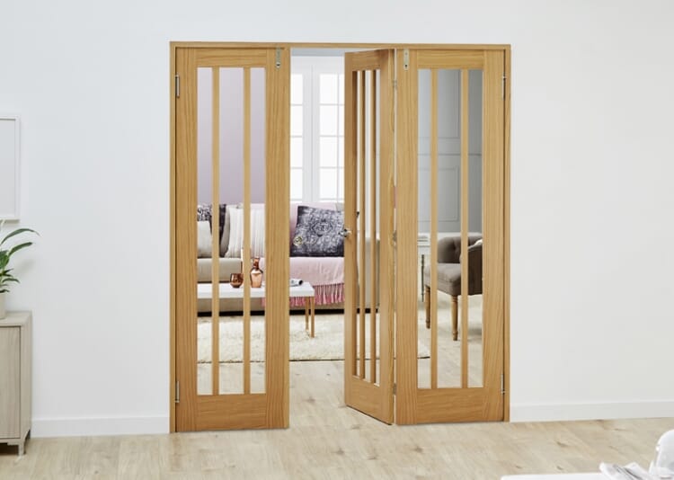 Lincoln Oak - 3 Door Frenchfold (3 X 610mm Doors )