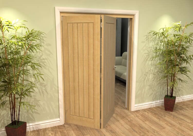 Mexicano Oak 2 Door Roomfold Grande (2 + 0 x 762mm Doors)