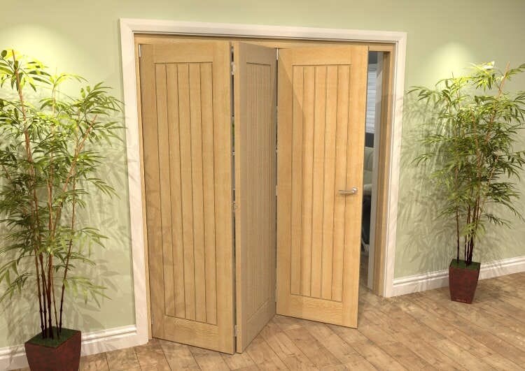 Mexicano Oak 3 Door Roomfold Grande (3 + 0 x 610mm Doors)