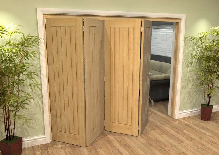 Mexicano Oak 4 Door Roomfold Grande (4 + 0 x 610mm Doors)