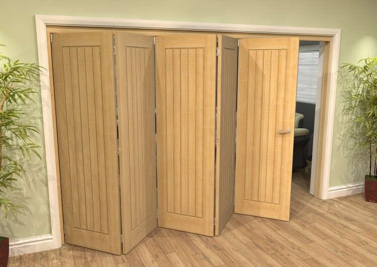 Mexicano Oak 5 Door Roomfold Grande (5 + 0 x 686mm Doors)