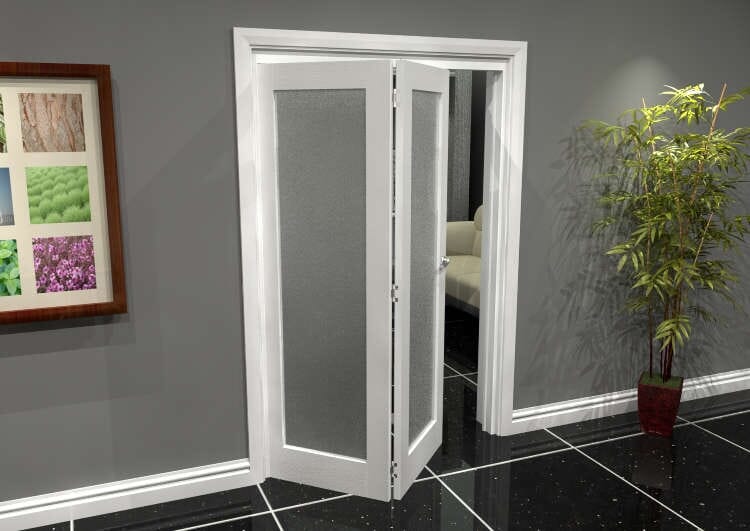 White P10 Frosted Roomfold Grande (2 + 0 x 610mm Doors)