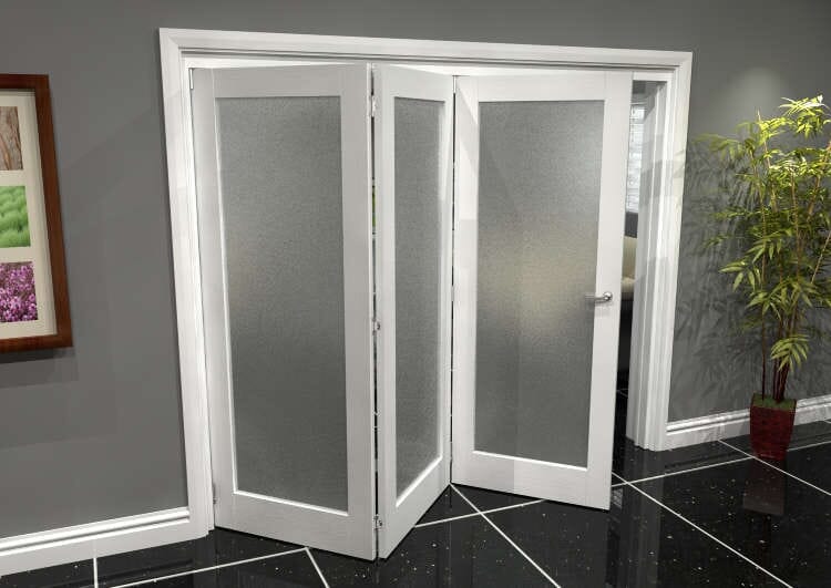 White P10 Frosted Roomfold Grande (3 + 0 x 762mm Doors)