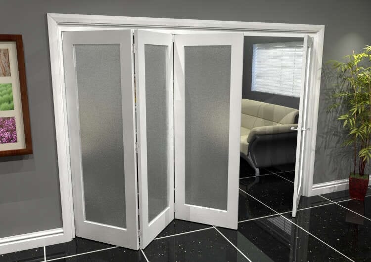 White P10 Frosted Roomfold Grande (3 + 1 x 686mm Doors)