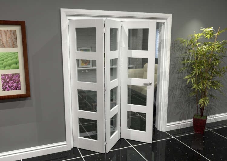 White 4L Roomfold Grande 1800mm (6ft) 3 + 0 Set