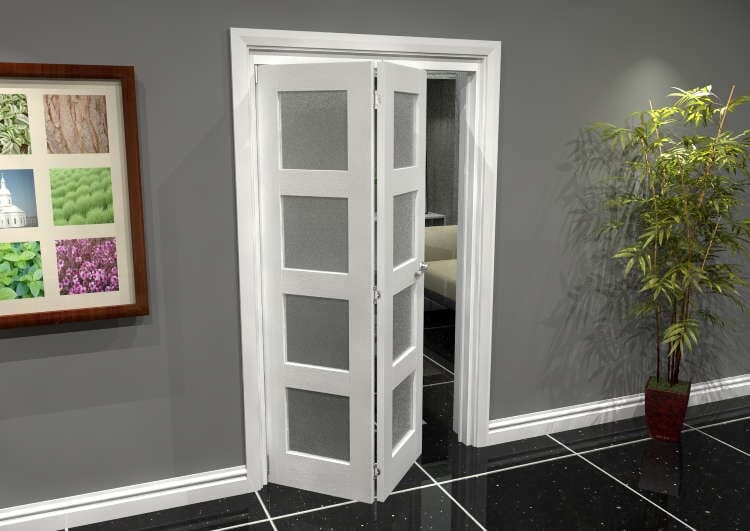 White Frosted 4L Roomfold Grande (2 + 0 x 533mm Doors)