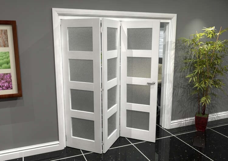 White Frosted 4L Roomfold Grande (3 + 0 x 610mm Doors)