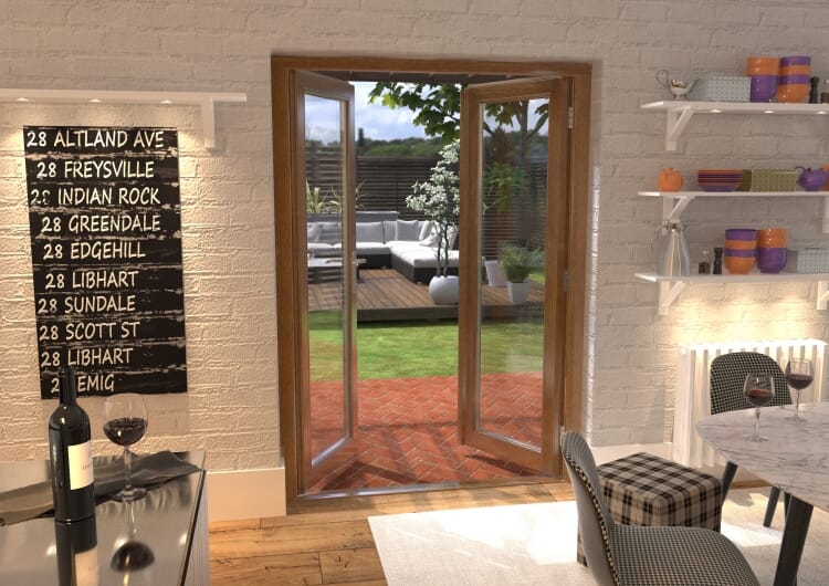 CLIMADOOR Solid Oak French Doors 1500mm