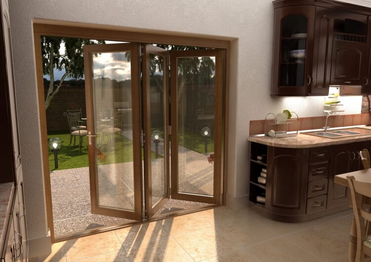 CLIMADOOR Solid Oak Bifold Door 2100mm (7ft)