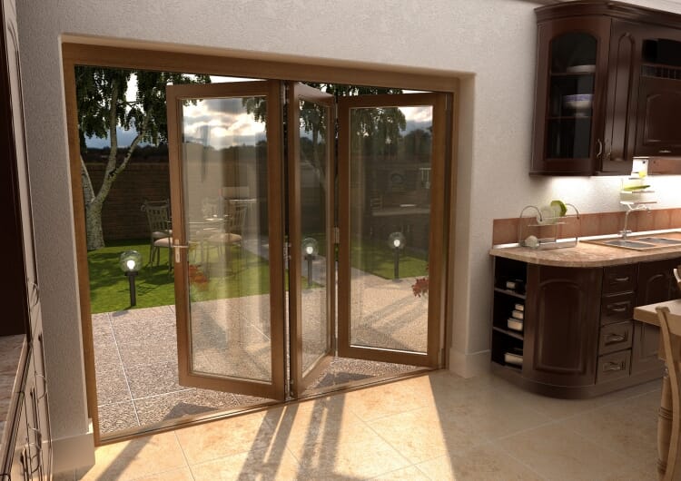 CLIMADOOR Solid Oak Bifold Door 2400mm (8ft)