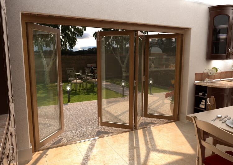 CLIMADOOR Solid Oak Bifold Door 3000mm (10ft)