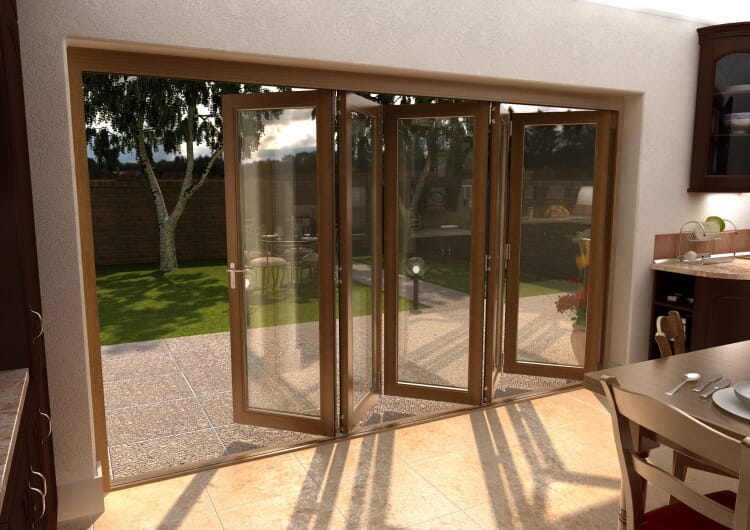 CLIMADOOR Solid Oak Bifold Door 3600mm (12ft)