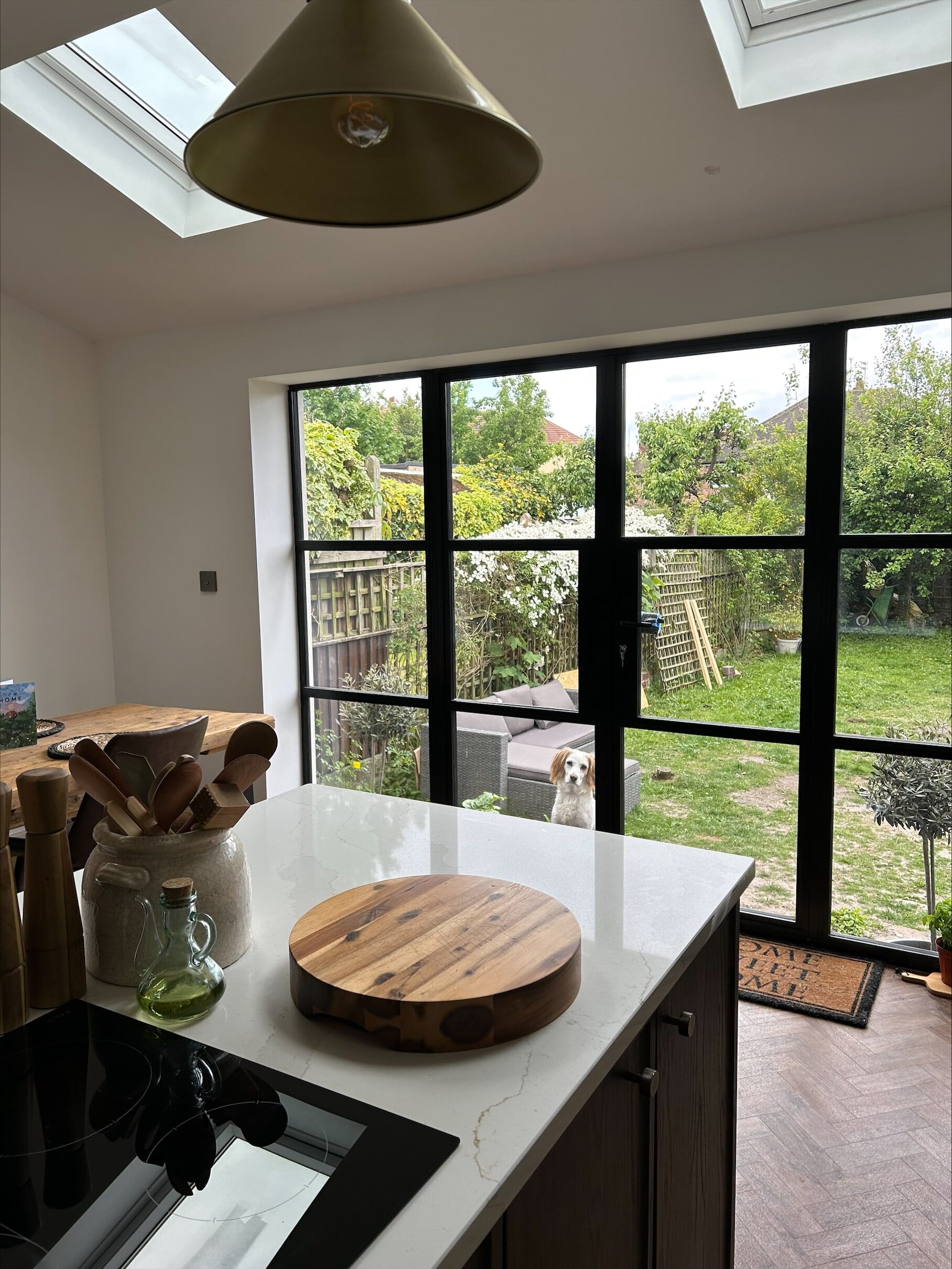 Black Aluminium French Doors for a Stylish Kitchen Extension