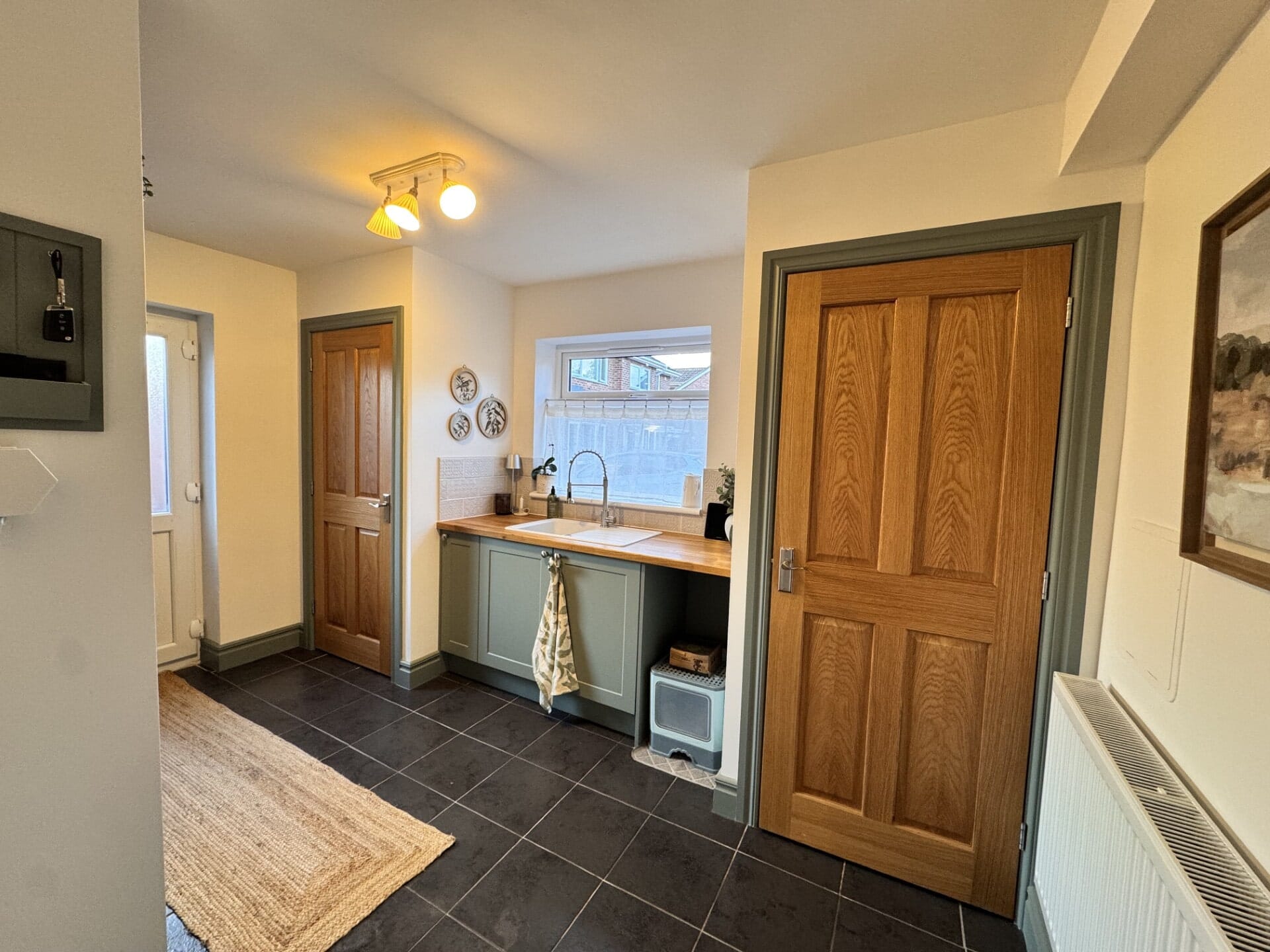 Victorian oak doors for a utility room in West Sussex